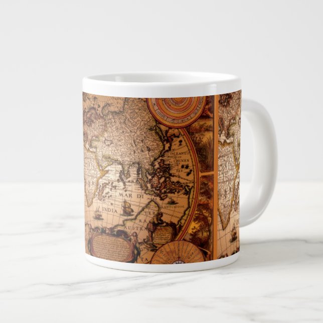 Tasse Géante Carte du Vieux Monde Jumbo Soup Mup (Devant droit)