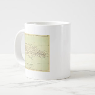 Tasse Géante Carte lithographiée de la Jamaïque