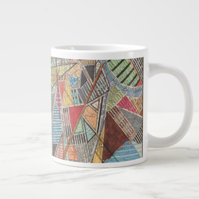 Tasse Géante Carte moderne de New York I (Droite)