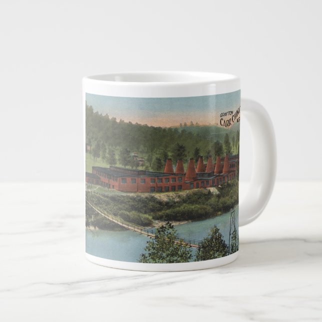 Tasse Géante Carte postale Carr China sur une mule géante (Devant droit)