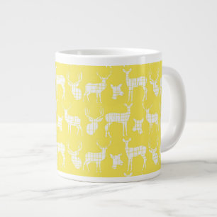 Tasse Géante Cerf en silhouette rustique sur Musique de spécial