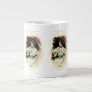 Tasse Géante Christy Girl vintage, portrait de mariage antique