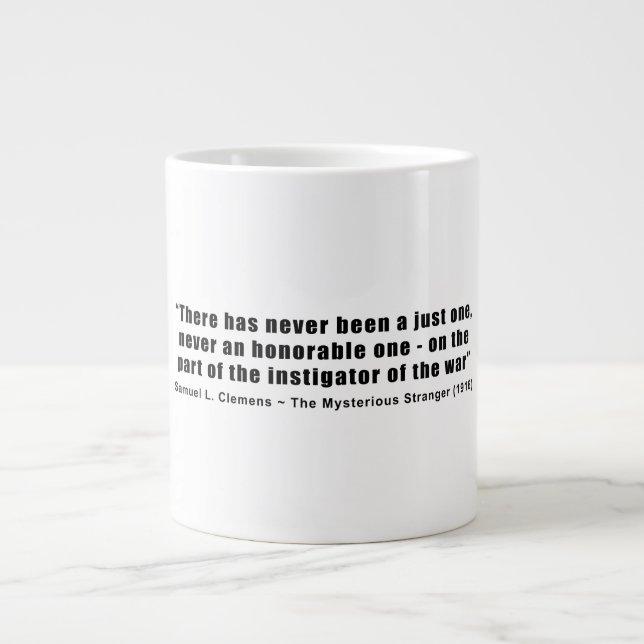 Tasse Géante Citation de Samuel L. Clemens (Devant)