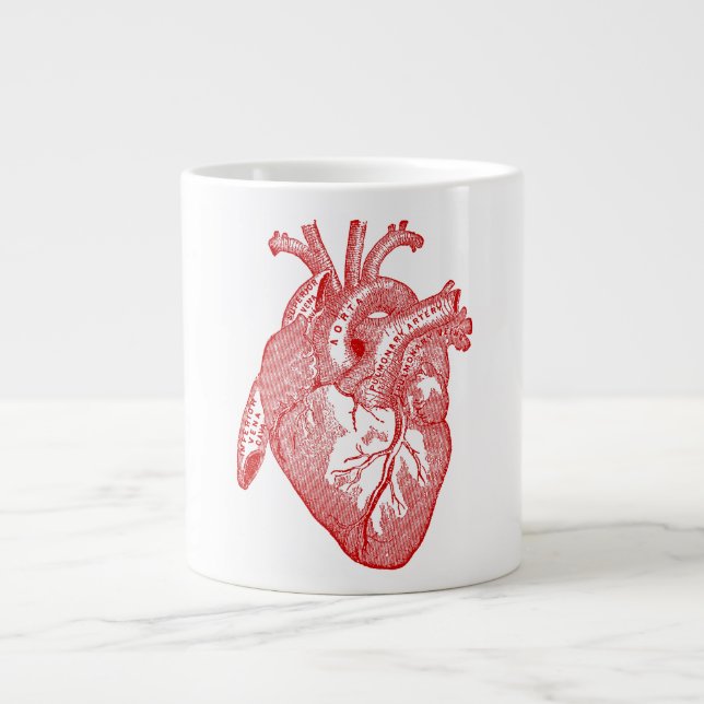 Tasse Géante Coeur Anatomique Rouge (Devant)