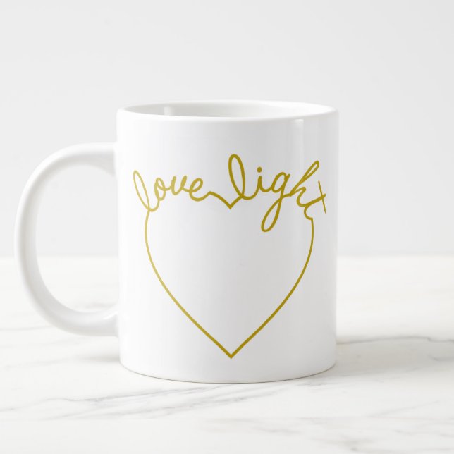 Tasse Géante Coeur vert - Lumière d'amour (Gauche)