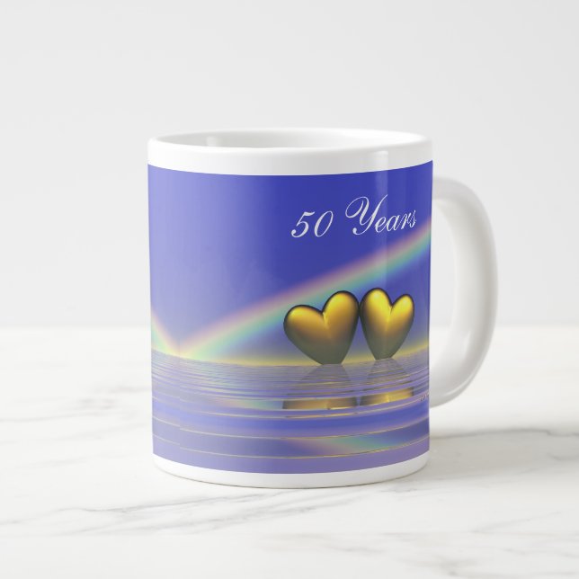 Tasse Géante Coeurs d'or du 50e anniversaire (Devant droit)