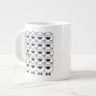 Tasse Géante Collie barbu dans les moutons