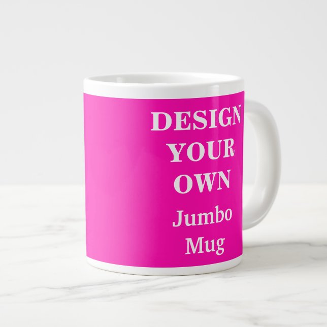 Tasse Géante Concevez votre propre Musique Jumbo - rose vif (Devant droit)