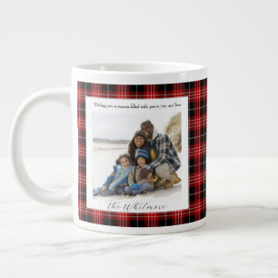 Tasse géante confortable avec monogramme de Noël à