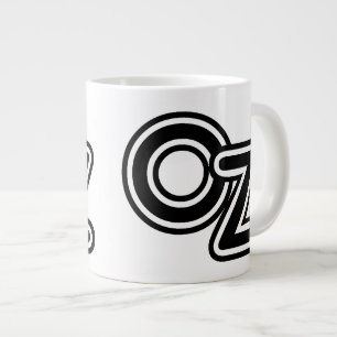 Tasse Géante Contes de fées vintage noir et blanc de l'Oz