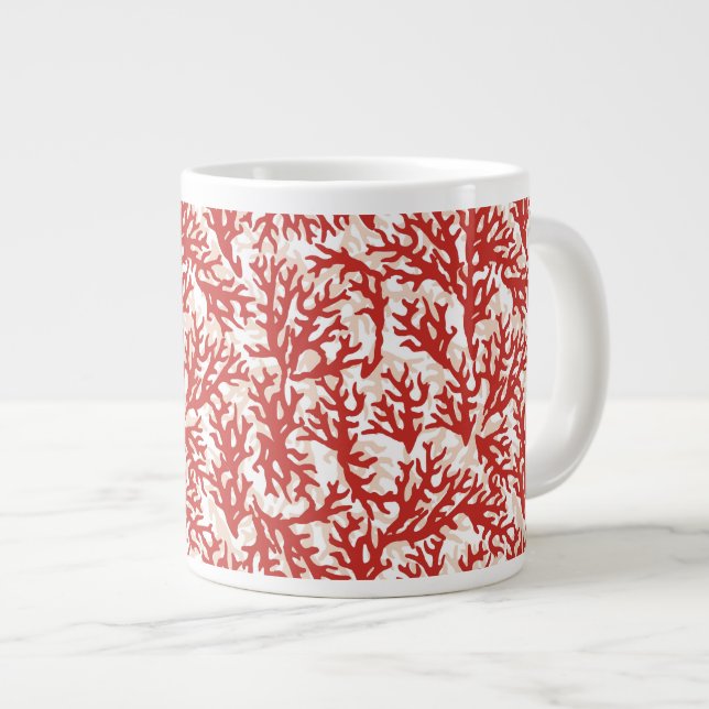 Tasse Géante Corail rouge Motif 2 (Devant droit)