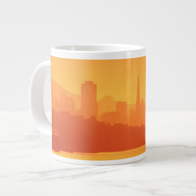Tasse Géante Coucher du soleil lumineux de San Francisco (Devant gauche)