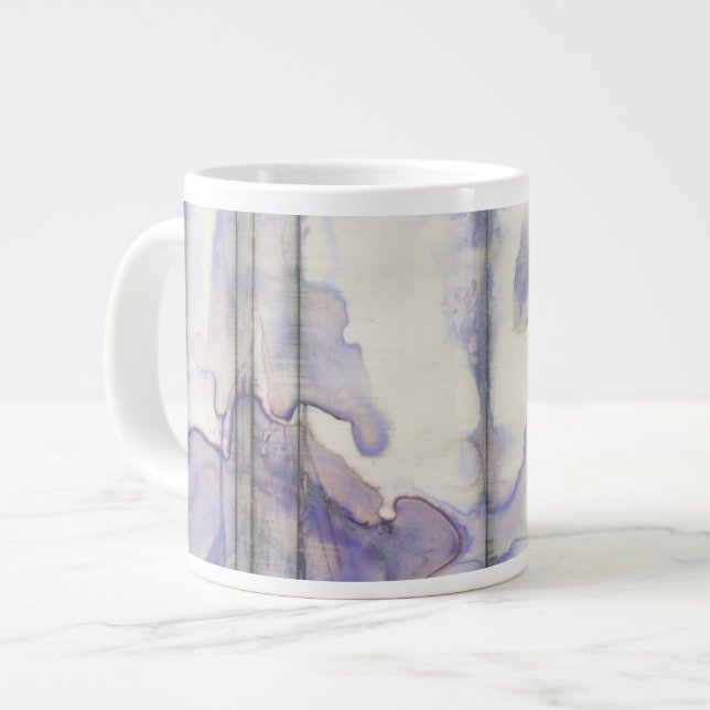 Tasse Géante Couleur d'aquarelle Violet Free Expression (Devant gauche)