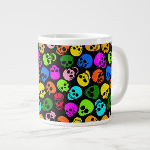 Tasse Géante Crânes colorés motif en noir