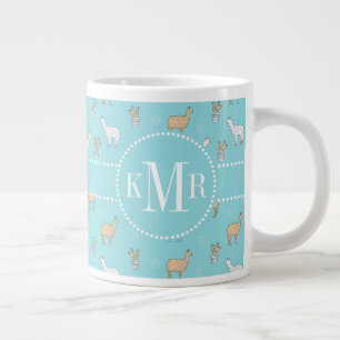Tasse Géante Cute Alpaca Llama Cactus Motif