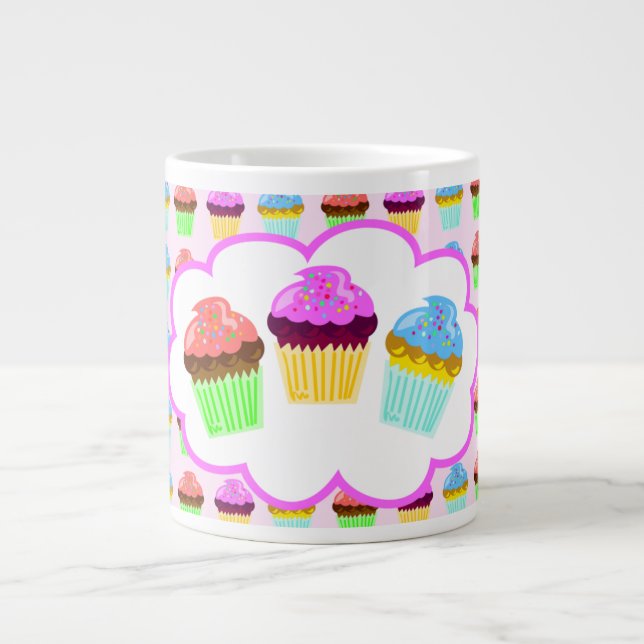 Tasse Géante Cute Cupcakes Deluxe Motif (Devant)