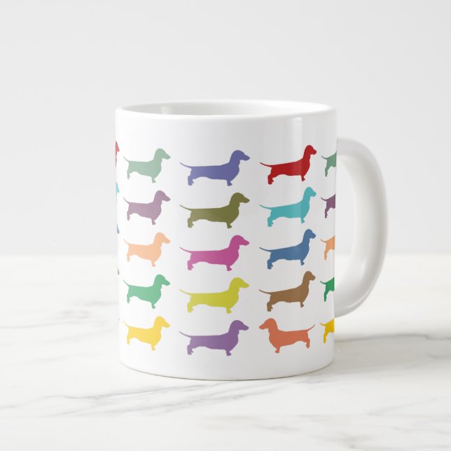 Tasse Géante Dachshund Confetti (Devant droit)