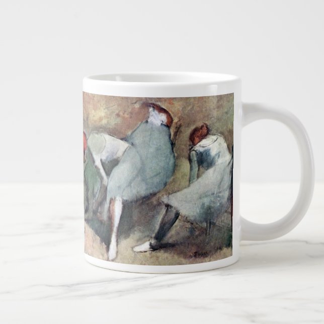 Tasse Géante Danseurs lacant leurs chaussures par Edgar Degas (Droite)