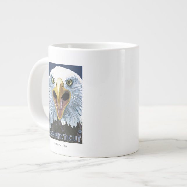 Tasse Géante De ConnecticutEagle fin (Devant gauche)