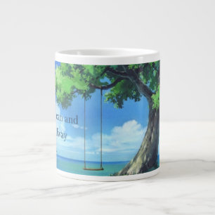 Tasse géante de paysage 'Serene Coastal Swing'