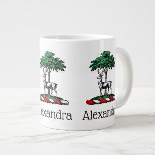 Tasse Géante Deer Stag par arbre Heraldic Crest Emblem