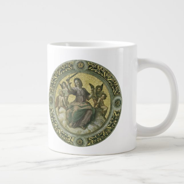 Tasse Géante Déesse romaine Justice avec les anges par Raphael (Droite)