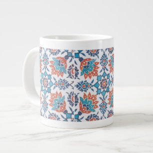 Tasse Géante Delft Blue Red Cornflower Art
