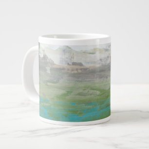 Tasse Géante Des nuages blancs surplombant un magnifique paysag