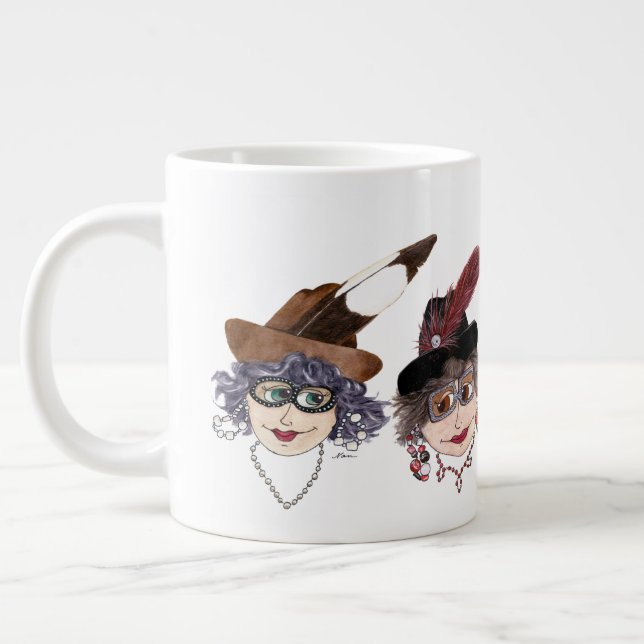 Tasse Géante Deux amis amusants (Gauche)