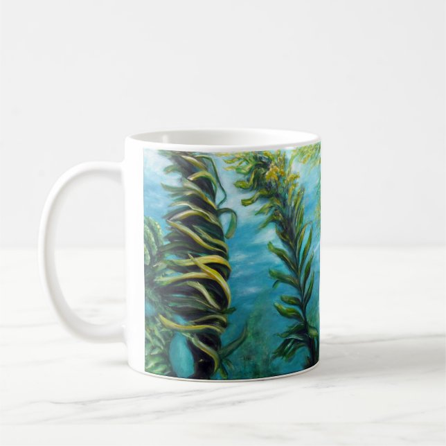 Tasse géante d'illustration de forêt de varech (Gauche)