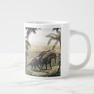 Tasse Géante Dinosaures Vintage, Amargasaurus avec Palmiers