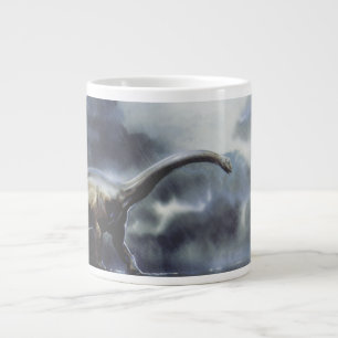 Tasse Géante Dinosaures Vintage, Barapasaurus avec Nuages Orage