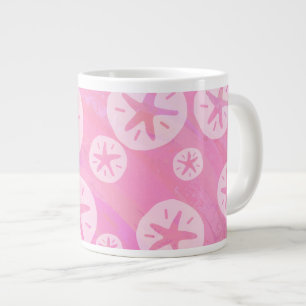 Tasse Géante Dollar de sable blanc et rose