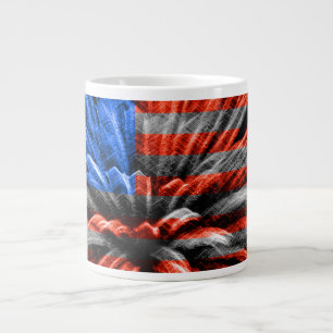 Tasse Géante Drapeau américain Feu patriotique