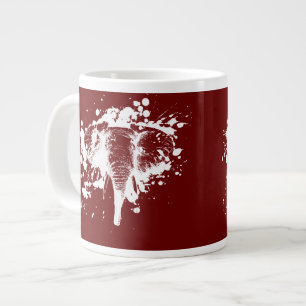 Tasse Géante Eléphant en colère en blanc