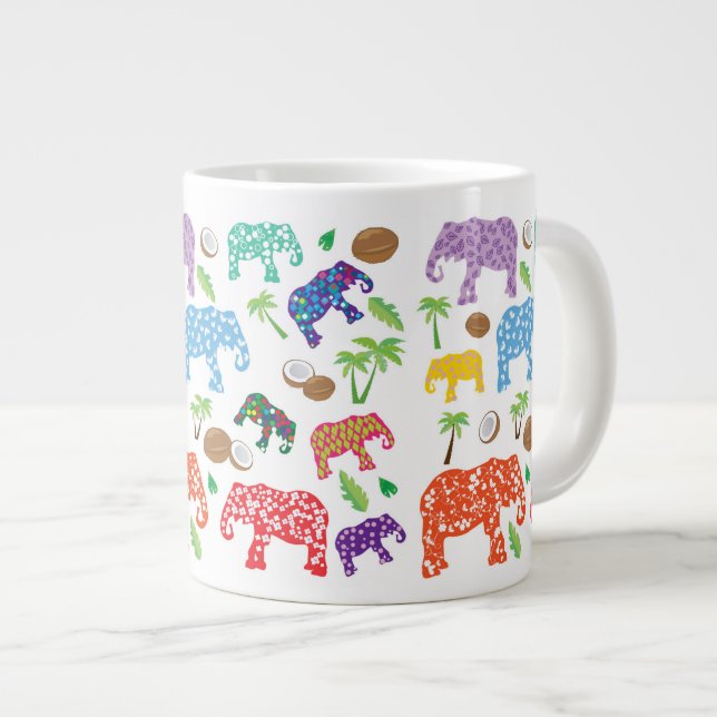 Tasse Géante Eléphants tropicaux (Devant droit)