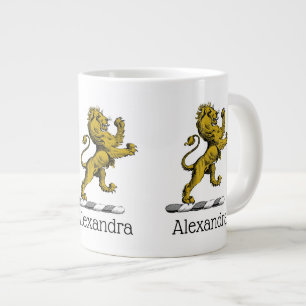 Tasse Géante Emblème C de crête permanente de lion héraldique