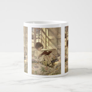 Tasse Géante Enfant vintage Lire un livre, Jessie Willcox Smith