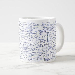 Tasse Géante Équations physiques en stylo bleu //
