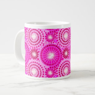 Tasse Géante Étoiles et moulinets, orchidée et magenta