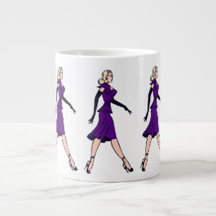 Tasse Géante Fille de Glamour Vintage, Secrétaire Blonde Rétro