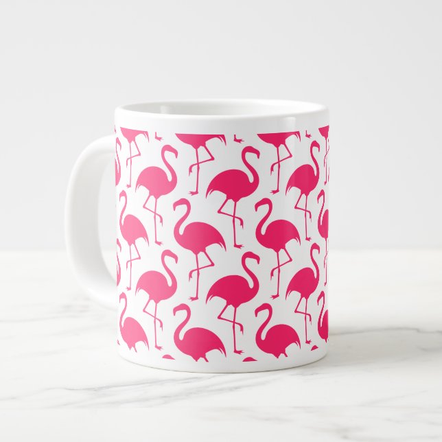Tasse Géante Flamant rose rose enorme (Devant gauche)