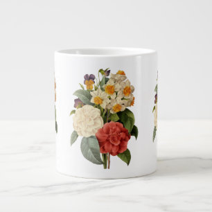 Tasse Géante Fleurs anciennes, camélias et narcisses, Redoute