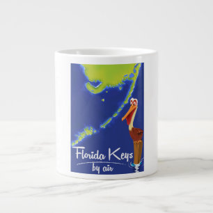 Tasse Géante Florida Keys Pelican Vintage affiche voyage