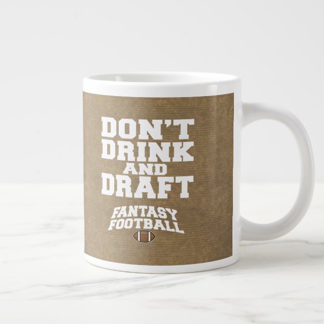 Tasse Géante Football d'Imaginaire ne buvez pas et bavardage -  (Droite)