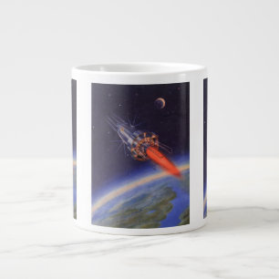 Tasse Géante Fusée de science-fiction vintage dans l'espace au-