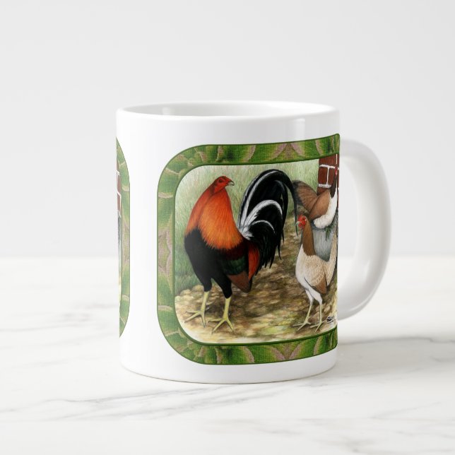 Tasse Géante Gamefowl sur la ferme (Devant droit)