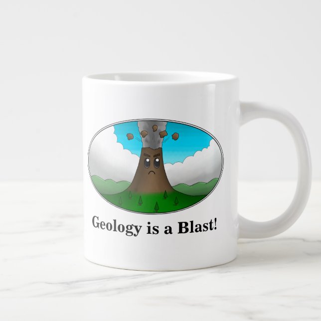 Tasse Géante Geology est Blast ! Dessin animé volcano (Droite)