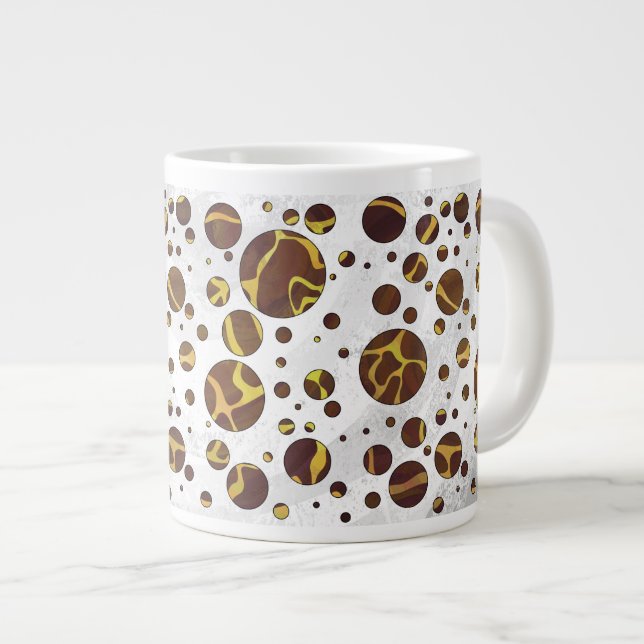Tasse Géante Giraffe Brown et jaune (Devant droit)