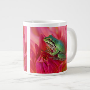Tasse Géante Grenouille des arbres du Pacifique sur les fleurs 